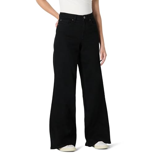 Amazon Essentials Damen Hoch Geschnittene Jeans mit Weitem Bein, Schwarz, 48 Amazon Essentials Damen Hoch Geschnittene Jeans mit Weitem Bein, Schwarz, 48 von Amazon Essentials