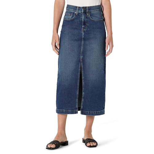 Amazon Essentials Damen Hoch taillierter langer Stretch-Jeansrock in Regular-Fit mit geringem Stretchanteil, Stone Dunkle Waschung, 40-42 Amazon Essentials Damen Hoch taillierter langer Stretch-Jeansrock in Regular-Fit mit geringem Stretchanteil, Stone Dunkle Waschung, 40-42 von Amazon Essentials