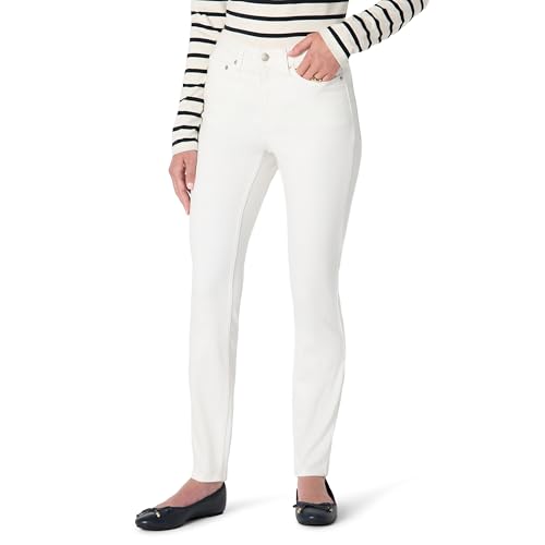 Amazon Essentials Damen Hochelastische Skinny-Jeans mit mittelhohem Einstieg, Weiß, 38 Lang von Amazon Essentials