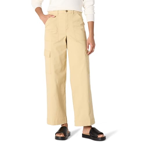 Amazon Essentials Damen Hochgeschnittene Cargo-Hose in Khaki mit Normaler Passform und Voller Länge, Bräunen, 38 Amazon Essentials Damen Hochgeschnittene Cargo-Hose in Khaki mit Normaler Passform und Voller Länge, Bräunen, 38 von Amazon Essentials