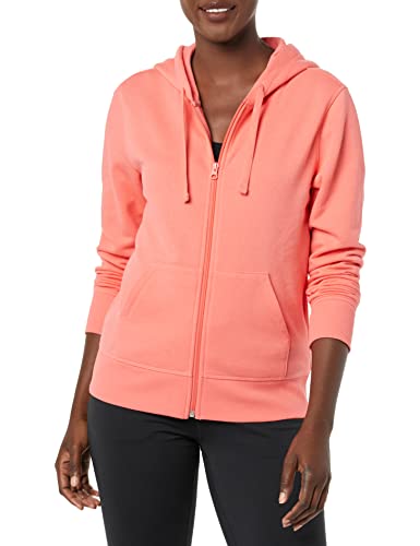 Amazon Essentials Damen Fleece-Hoodie mit durchgehendem Reißverschluss (in Übergröße erhältlich), Korallenrosa, M von Amazon Essentials