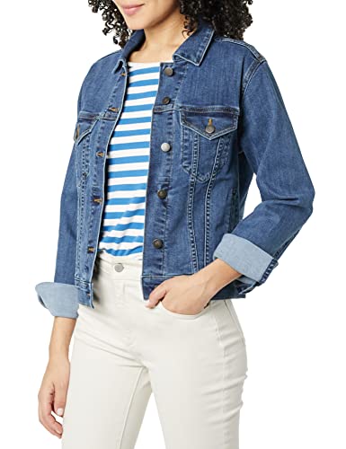 Amazon Essentials Damen Jeansjacke (erhältlich in Übergröße), Mittlere Waschung, 6XL Große Größen von Amazon Essentials