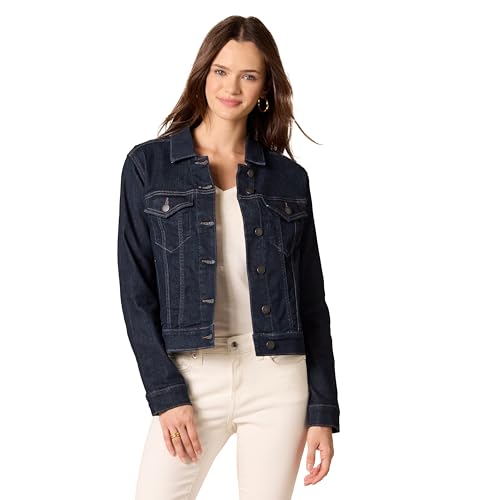 Amazon Essentials Damen Jeansjacke (erhältlich in Übergröße), Rinse Waschung, 3XL Große Größen von Amazon Essentials