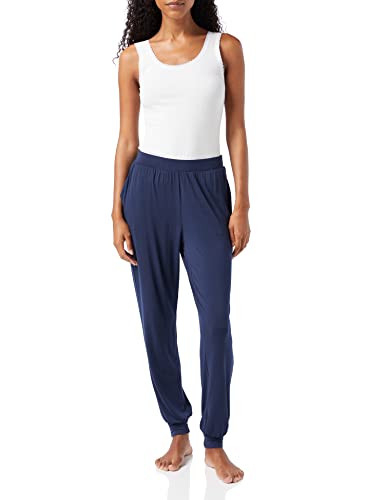 Amazon Essentials Damen Pyjamahose Aus Leichtem Jersey-Strick, Jogger-Lounge-Schlafanzüge mit Taschen, Verwaschenes Marineblau, S von Amazon Essentials