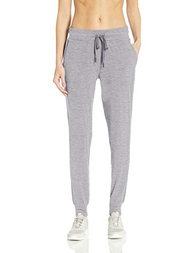 Amazon Essentials Damen Jogginghose aus Angerautem Tech-Stretch (Erhältlich in Übergröße), Grau Space-dye, M von Amazon Essentials