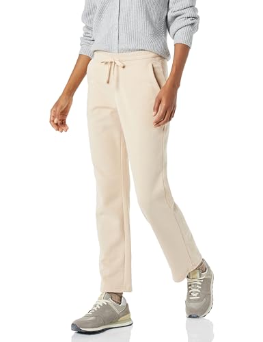 Amazon Essentials Damen Jogginghose Mit Geradem Bein Und Kordelzug Für Damen, Fleece – (In Übergröße Erhältlich), Hellbeige, XS von Amazon Essentials