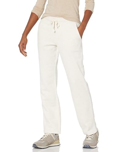 Amazon Essentials Damen Jogginghose aus Fleece mit geradem Bein in normaler Passform (in Übergrößen erhältlich), Haferbeige Meliert, XL von Amazon Essentials