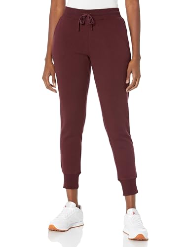 Amazon Essentials Damen Fleece-Jogginghose (in Übergröße erhältlich), Burgunderrot, L von Amazon Essentials