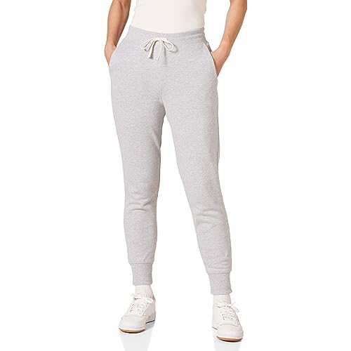 Amazon Essentials Damen Fleece-Jogginghose Mit Bündchen (In Übergrößen Erhältlich), Hellgrau Meliert, L von Amazon Essentials