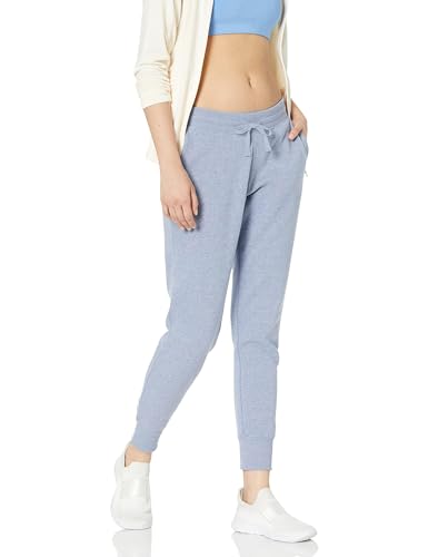 Amazon Essentials Damen Fleece-Jogginghose Mit Bündchen (In Übergrößen Erhältlich), Indigoblau Meliert, XL von Amazon Essentials