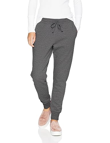 Amazon Essentials Damen Fleece-Jogginghose (in Übergröße erhältlich), Kohlegrau Meliert, XL von Amazon Essentials