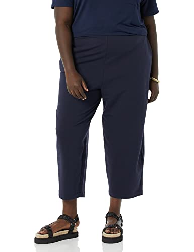 Amazon Essentials Damen Jogginghose aus Frottee aus Baumwolle und Modal mit Barrelschnitt (Früher Daily Ritual), Marineblau, L von Amazon Essentials