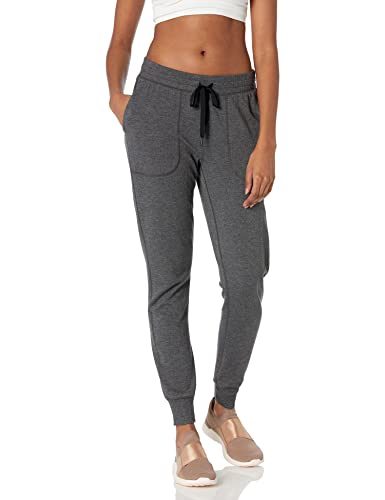 Amazon Essentials Damen Jogginghose aus Terry-Frottee, Bequeme Passform, Kohlegrau Meliert, XS von Amazon Essentials