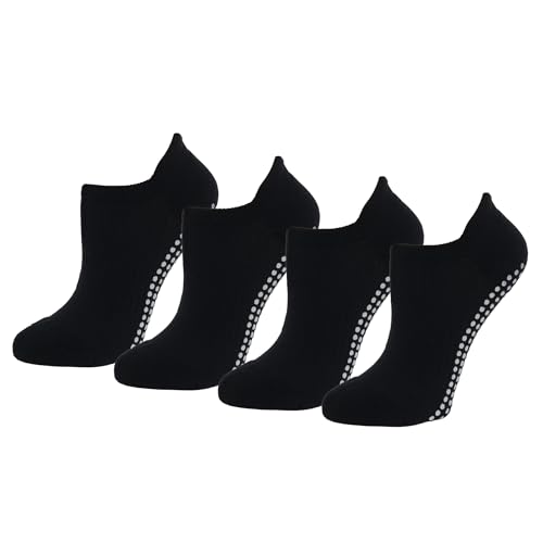 Amazon Essentials Damen KNÖCHELSOCKEN MIT SPORTLICHEM Halt, 4 Paar, Schwarz, 38.5-43 von Amazon Essentials
