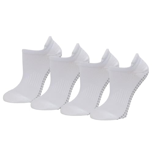 Amazon Essentials Damen KNÖCHELSOCKEN MIT SPORTLICHEM Halt, 4 Paar, Weiß, 38.5-43 von Amazon Essentials