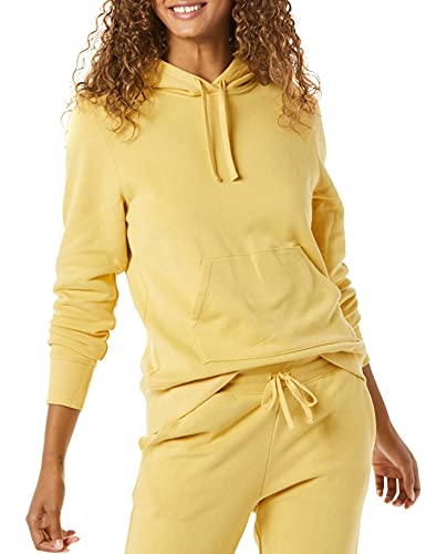 Amazon Essentials Damen Fleece-Kapuzenpullover (in Übergröße erhältlich), Dunkelgelb, L von Amazon Essentials