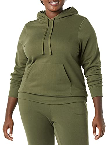 Amazon Essentials Damen Fleece-Kapuzenpullover in normaler Passform (in Übergröße erhältlich), Olivgrün, M von Amazon Essentials