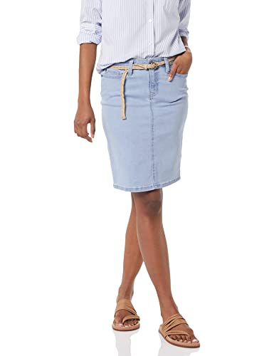 Amazon Essentials Damen Klassischer 5-Pocket-Jeansrock (erhältlich in Übergröße), Helle Waschung, 50 Große Größe von Amazon Essentials