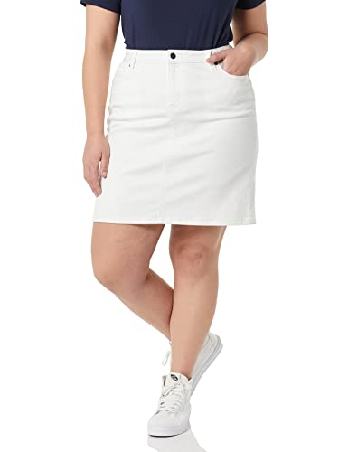 Amazon Essentials Damen Klassischer 5-Pocket-Jeansrock (erhältlich in Übergröße), Weiß, 48 von Amazon Essentials