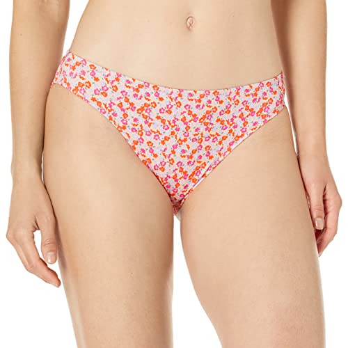 Amazon Essentials Damen Klassisches Bikini-Unterteil, Bademode, Blasser Pfirsich Mikrofloral, 40 von Amazon Essentials