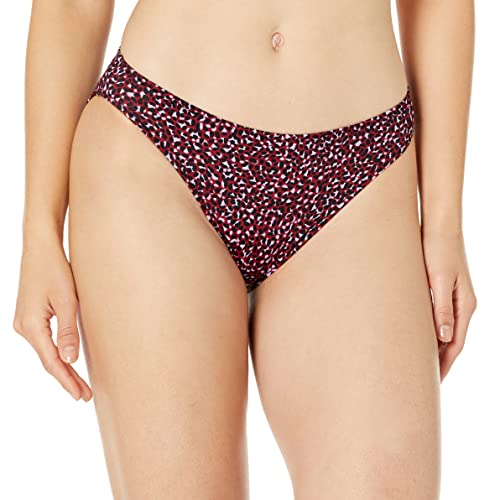 Amazon Essentials Damen Klassisches Bikini-Unterteil, Bademode, Ziegelrot Leopardenmuster, 44 von Amazon Essentials