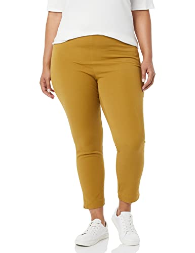Amazon Essentials Damen Knöchelhose mit Bi-Stretch und seitlichem Reißverschluss in schmaler Passform, Dunkles Kamelbraun, 34 von Amazon Essentials