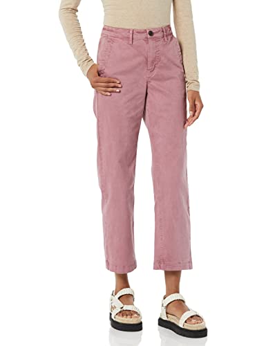 Amazon Essentials Damen Knöchellange Stretch-Chinohose mit weitem Bein (Früher Goodthreads), Mauve, 40 von Amazon Essentials