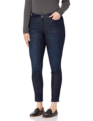 Amazon Essentials Damen Kurvige Röhrenjeans Mit Mittelhohem Bund, Dunkle Waschung, 38 von Amazon Essentials