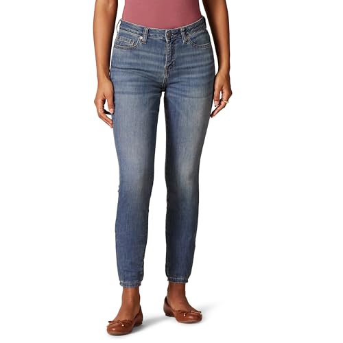 Amazon Essentials Damen Kurvige Röhrenjeans Mit Mittelhohem Bund, Mittlere Waschung, 46 von Amazon Essentials