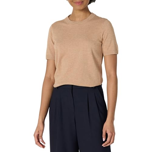 Amazon Essentials Damen Kurzarmpullover-Pullovertop in Regular-Fit, Kamelbraun Meliert, L Amazon Essentials Damen Kurzarmpullover-Pullovertop in Regular-Fit, Kamelbraun Meliert, L von Amazon Essentials