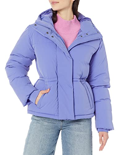 Amazon Essentials Damen Kurz geschnittene Daunenjacke mit Kapuze (in Übergröße erhältlich), Lila Blau, XL Große Größen von Amazon Essentials