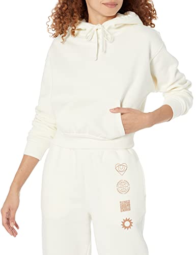Amazon Essentials Damen Kurzer Kapuzenpulli (In Übergröße Erhältlich), Eierschalenweiß, XL Große Größen von Amazon Essentials