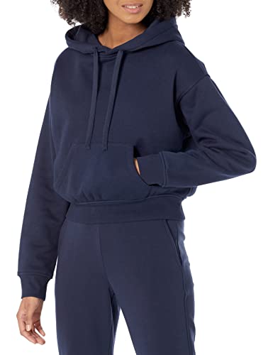 Amazon Essentials Damen Kurzer Kapuzenpulli (In Übergröße Erhältlich), Marineblau, L von Amazon Essentials
