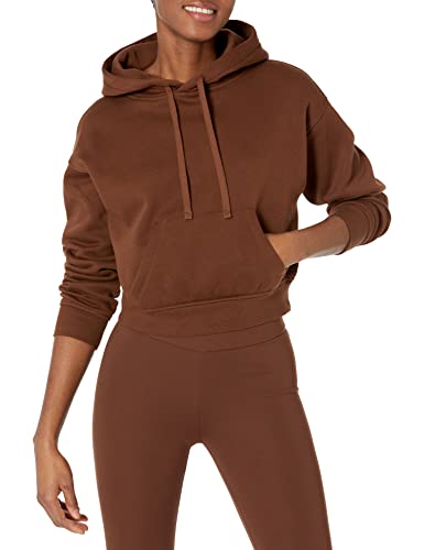 Amazon Essentials Damen Kurzer Kapuzenpulli (In Übergröße Erhältlich), Tiefbraun, M von Amazon Essentials