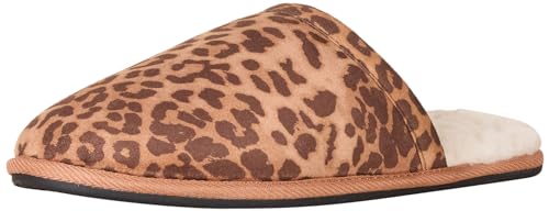 Amazon Essentials Damen Kuschelige Pantoffeln, Rosé Leopardenmuster, 38 EU von Amazon Essentials
