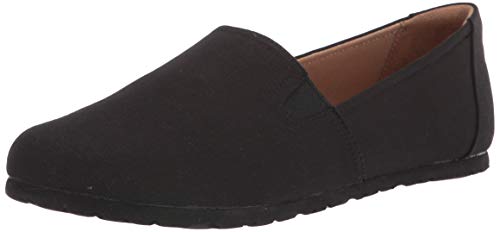 Amazon Essentials Damen Lässiger, flacher Segeltuchsneaker, Schwarz, 44.5 EU von Amazon Essentials