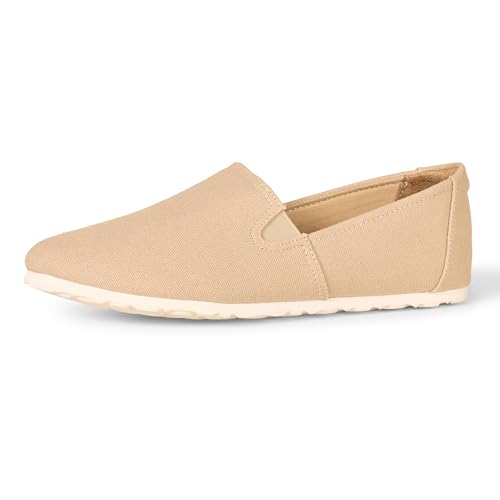 Amazon Essentials Damen Lässiger, flacher Segeltuchsneaker, Taupe, 40 EU von Amazon Essentials