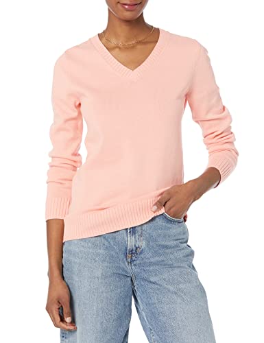 Amazon Essentials Damen Langärmeliger Pullover mit V-Ausschnitt, 100% Baumwolle, Pfirsich, XL Amazon Essentials Damen Langärmeliger Pullover mit V-Ausschnitt, 100% Baumwolle, Pfirsich, XL von Amazon Essentials