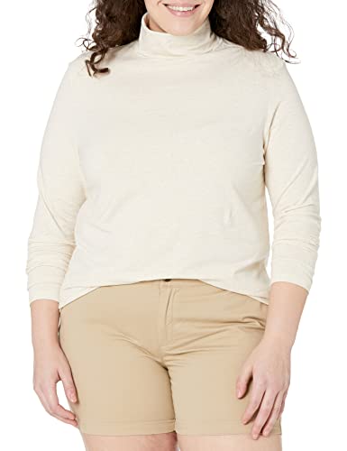 Amazon Essentials Damen Langärmliger Rollkragenpullover (in Übergröße erhältlich), Haferbeige Meliert, S von Amazon Essentials