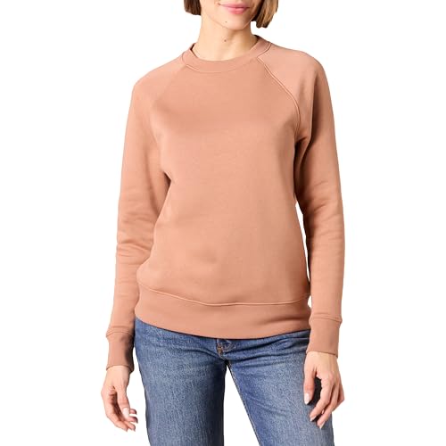 Amazon Essentials Damen Langärmliges Sweatshirt Mit Rundhalsausschnitt Und lockerer Passform (In Übergröße Erhältlich), Hellbraun, XL von Amazon Essentials
