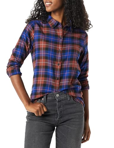 Amazon Essentials Damen Langärmliges leichtes Kariertes Flanellhemd in klassischer Passform, Mehrfarbig Fensterkaros, XXL Amazon Essentials Damen Langärmliges leichtes Kariertes Flanellhemd in klassischer Passform, Mehrfarbig Fensterkaros, XXL von Amazon Essentials