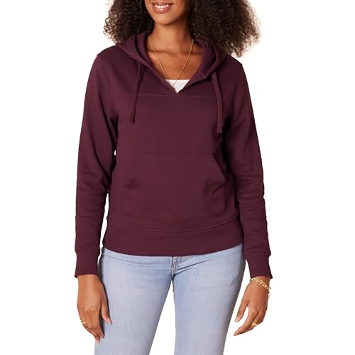 Amazon Essentials Damen Langarm-Kapuzenpullover mit offenem V-Ausschnitt in klassischer Passform, Burgunderrot, XXL Amazon Essentials Damen Langarm-Kapuzenpullover mit offenem V-Ausschnitt in klassischer Passform, Burgunderrot, XXL von Amazon Essentials
