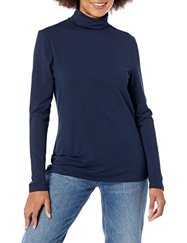 Amazon Essentials Damen Langärmliger Rollkragenpullover (in Übergröße erhältlich), Marineblau, XS von Amazon Essentials