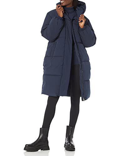 Amazon Essentials Damen Lange Oversize-Daunenjacke mit Kapuze (in Übergröße erhältlich), Marineblau, XXL Große Größen von Amazon Essentials
