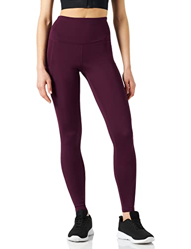 Amazon Essentials Damen Lauf-Leggings mit Hohem Bund, Pflaume, 34 von Amazon Essentials