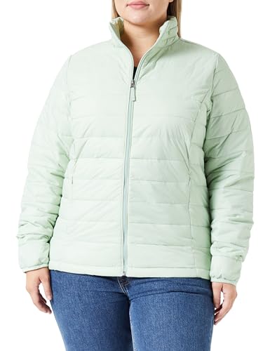 Amazon Essentials Damen Leichte, langärmelige, Wasserabweisende, packbare Pufferjacke (in Übergröße erhältlich), Salbeigrün, L von Amazon Essentials