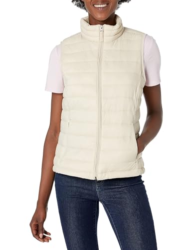 Amazon Essentials Damen Leichte, Wasserbeständige Pufferweste, Verstaubar, Stone, XL Amazon Essentials Damen Leichte, Wasserbeständige Pufferweste, Verstaubar, Stone, XL von Amazon Essentials