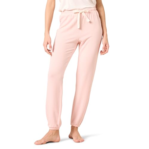 Amazon Essentials Damen-Schlafanzug, leicht, Frottee, Übergröße, Blush, Größe L von Amazon Essentials