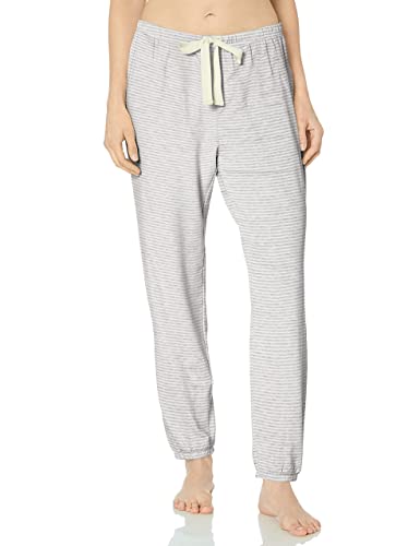 Amazon Essentials Damen Leichte Lounge-Joggingpyjamahose aus Terry-Frottee (Erhältlich in Übergröße), Grau Meliert Streifen, M von Amazon Essentials