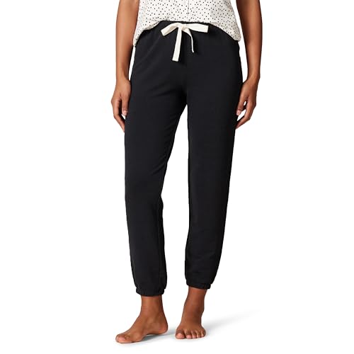 Amazon Essentials Damen Leichte Lounge-Joggingpyjamahose aus Terry-Frottee, Schwarz, XS von Amazon Essentials